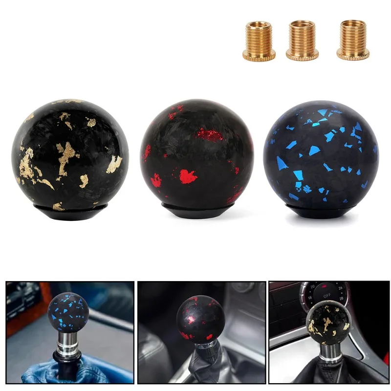 Forged Carbon Fiber Gear Shift Knob Auto Transmission Shift Head Car Modification Parts