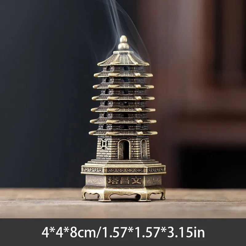 Mini Incense Burner Chinese Style Alloy Incense Burner Indoor Aromatherapy Auspicious Decor Home Aromatherapy Incense Burner