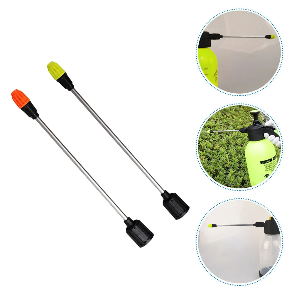 2 قطعة تمديد القطب حديقة البخاخ طويل الفولاذ المقاوم للصدأ عصا استبدال جزء سقي رذاذ قضيب عمود البخاخ الزراعي