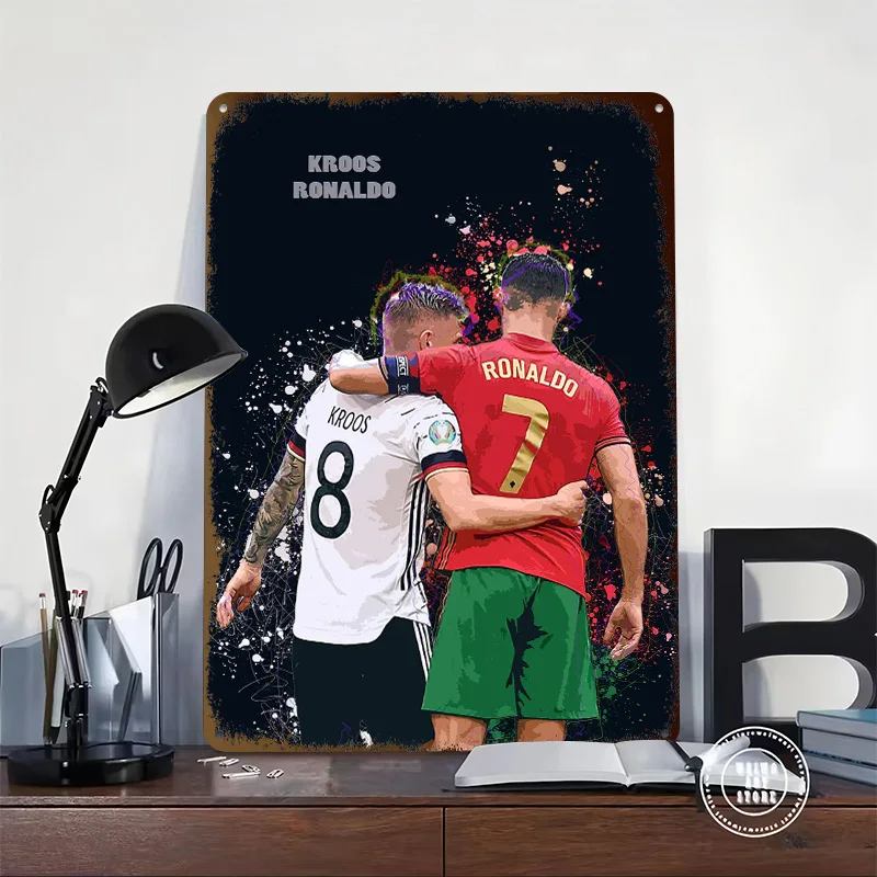 Toni Kroos X Goat Printed Poster Customized Wall Art Retro Vintage Metal Tin Signs for Room Modern Home Decoration Luxury House