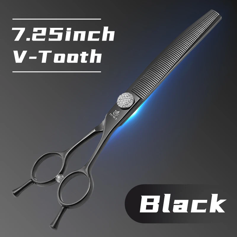 Fenice Professionele JP440c 7 inch Hoge kwaliteit hond Grooming Schaar Gebogen dunner Schaar Chunker Dunner Schaar