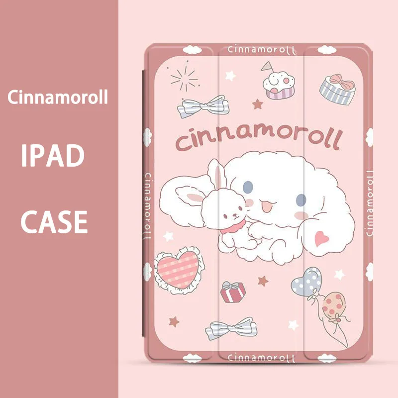 Sanrio Cinnamoroll Voor Ipad Pro 11 A2377 A2459 A230 Slimme Hoes Voor Ipad 9e 8e 7e Mini 6 5 4 Air 2 3 4 Magnetische Siliconen Hoes
