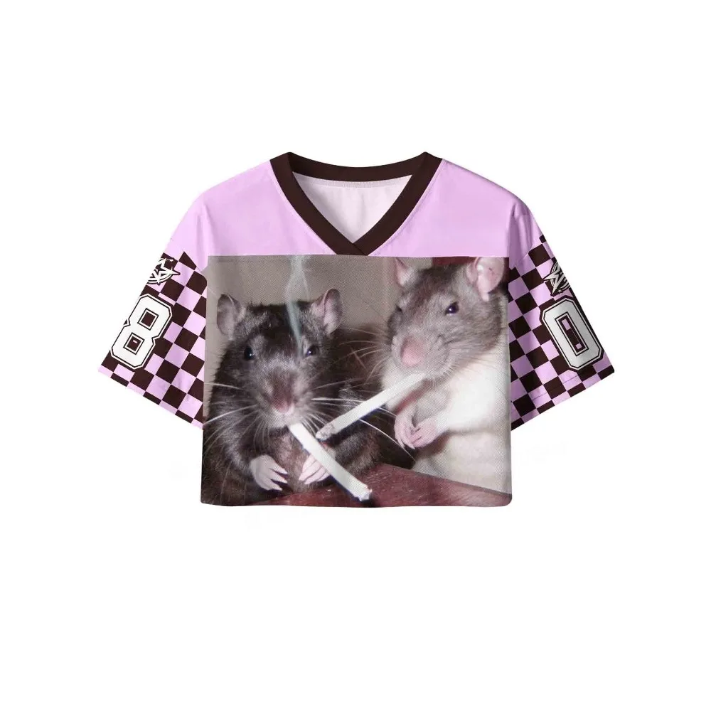 Image of Trendige Y2K Sportbekleidung, Beliebte Mesh-Sportkleidung, Sport-Crop-Tops, Fußballtrikots, Damen- und Herrenbekleidung, Fußballtrikots