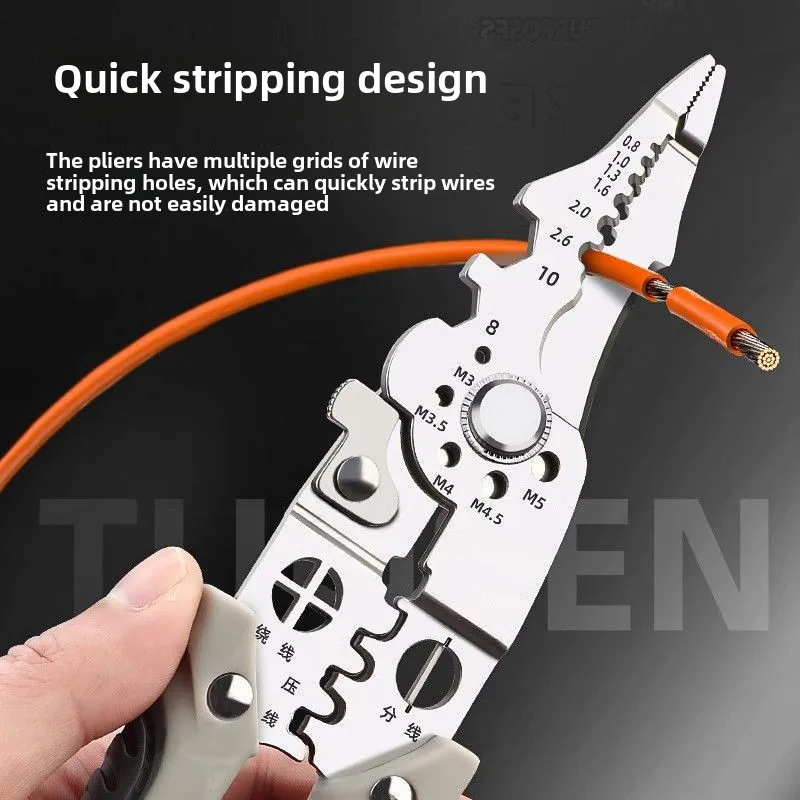 Pliers Electrician Crimping Pliers Tools Electricity Wire Stripper Tool Multi-function Maintenance Multi-tool Anti-slip Nippers