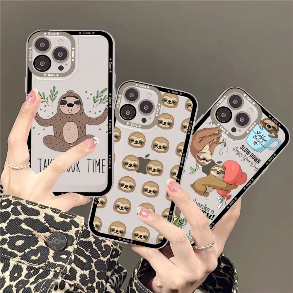 Cute Sloth Animals Phone Case For Samsung A 10 20 30 70 13 21 32 72 22 51 52 53 71 73 32 4g 32 5g Fundas