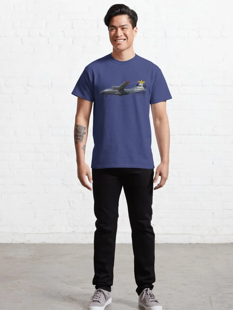 CCCP Soviet Russian Antonov An-12 Transport Aircraft T Shirt. New 100% Cotton Short Sleeve O-Neck Casual Mens T-shirt Size S-3XL