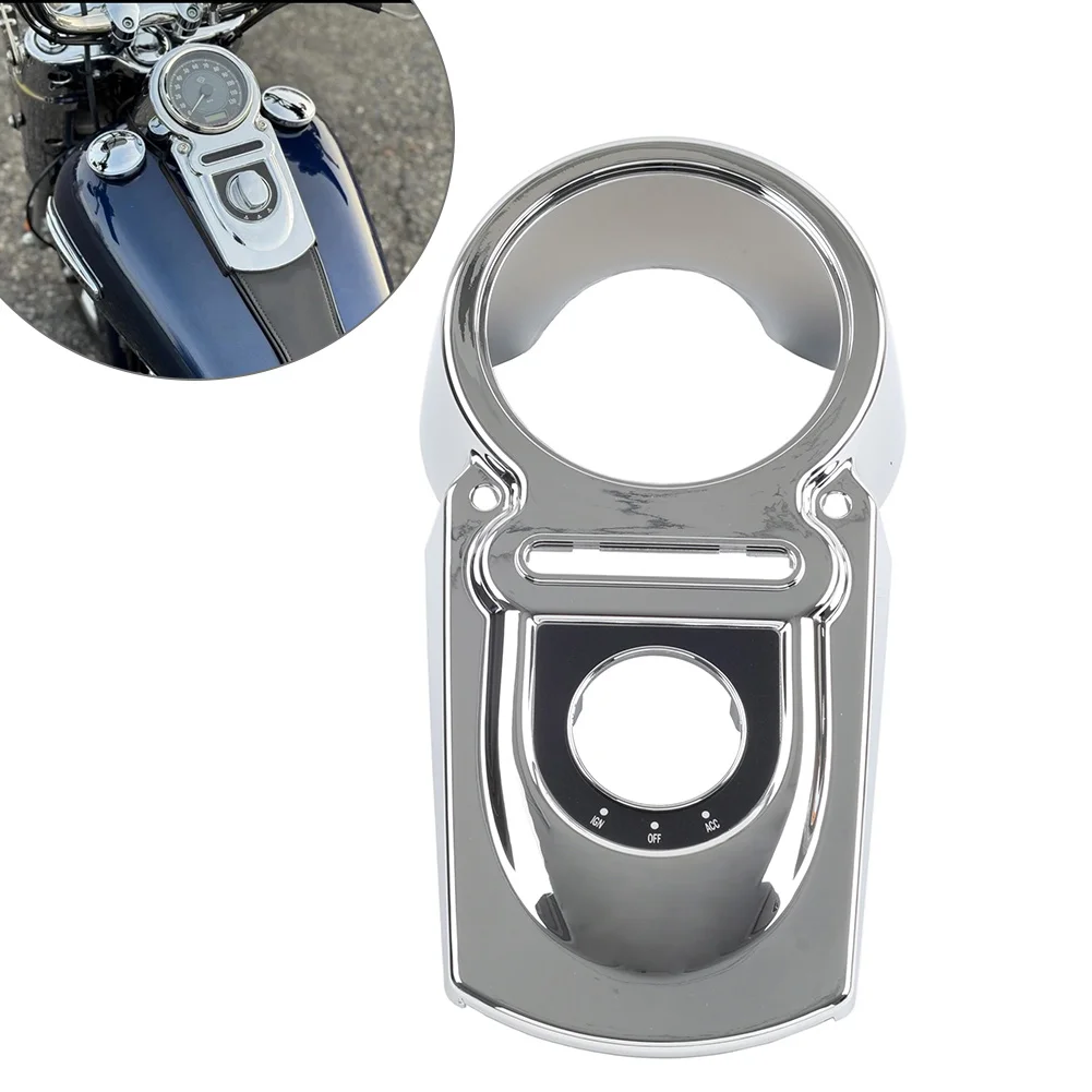 

Chrome Motorcycle Fuel Tank Dash Console Cover ABS Plastic For Harley Davidson Dyna Street Fat Bob Low Rider 2004-UP