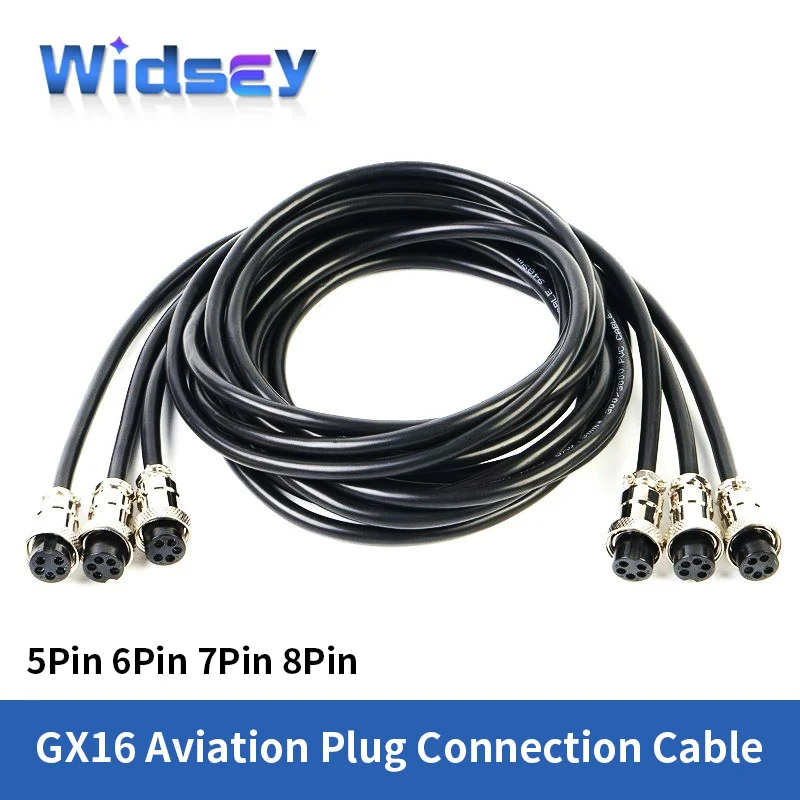 GX16 Aviation Plug Connection Cable 5pin 6Pin 7Pin 8pin Male To Female Aviation Extension Line 1-20 Meters Pure Copper Connector