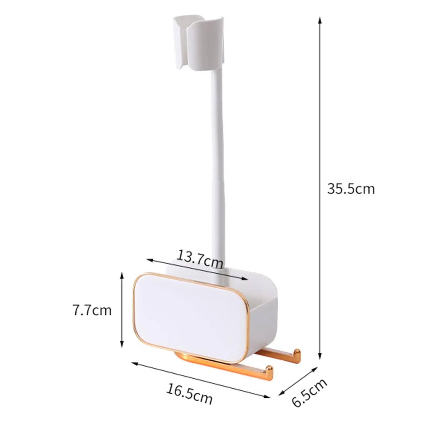 Wall Mount Hair Dryer Holder Stand Hanger, 180 Degrees Rotatable Storage Rack