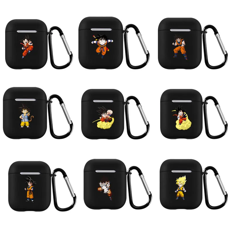 Dragon Ball Cartoon Kawaii Son Goku Kakarotto Tpu Frosting Headset Cover Applicable To Airpods1/2 Generation Anime Cute