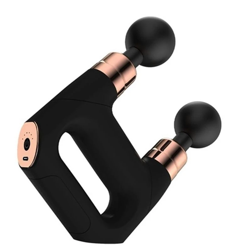 Beauty Double Heads Massage Deep Tissue Electric Massager Neck Body Muscle Percussion Fitness Relaxation Easy Install (Button)