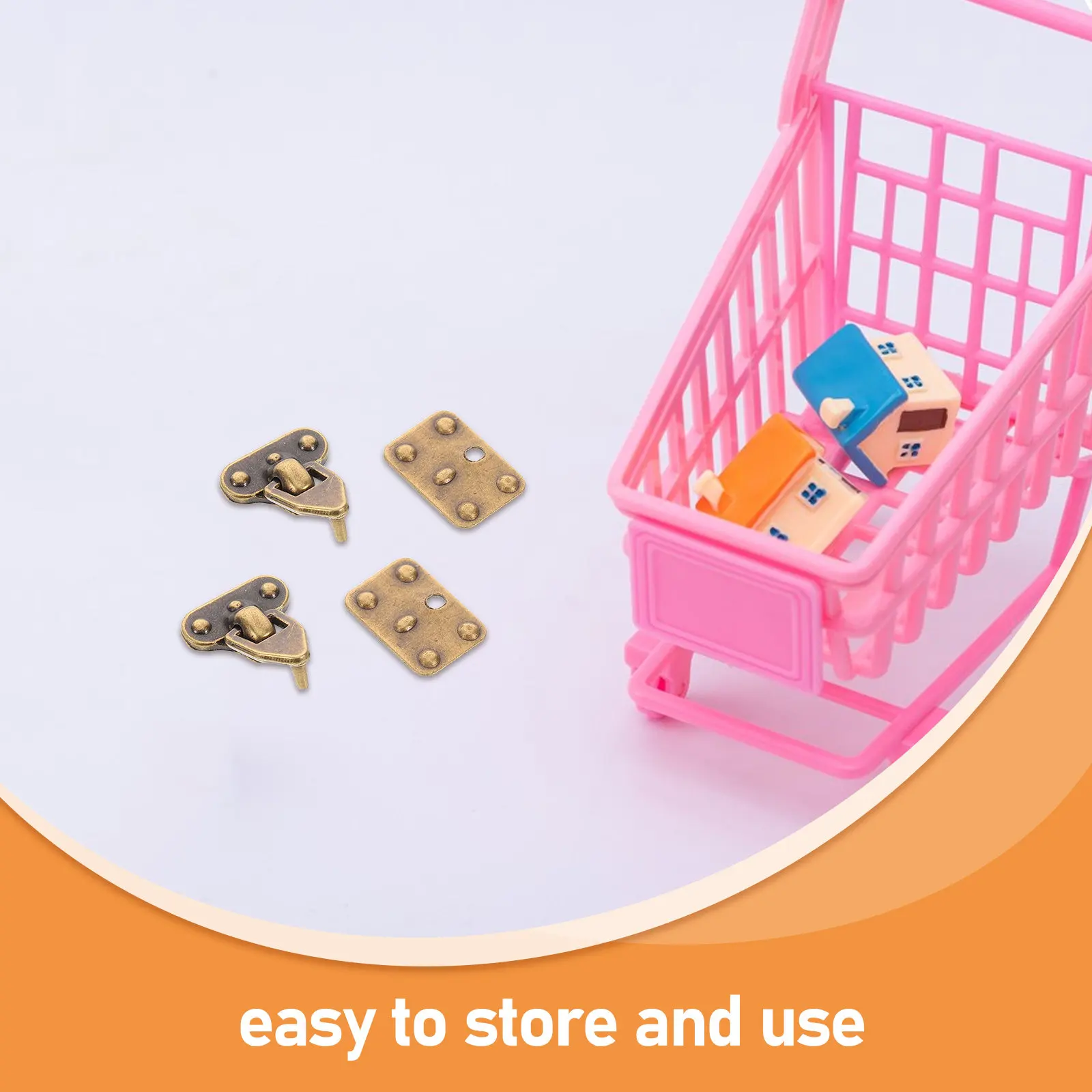 Mini Metal Suitcase Clasps Set – 4pcs DIY Luggage Locks for Jewelry, Travel Storage & Dollhouse Accessories