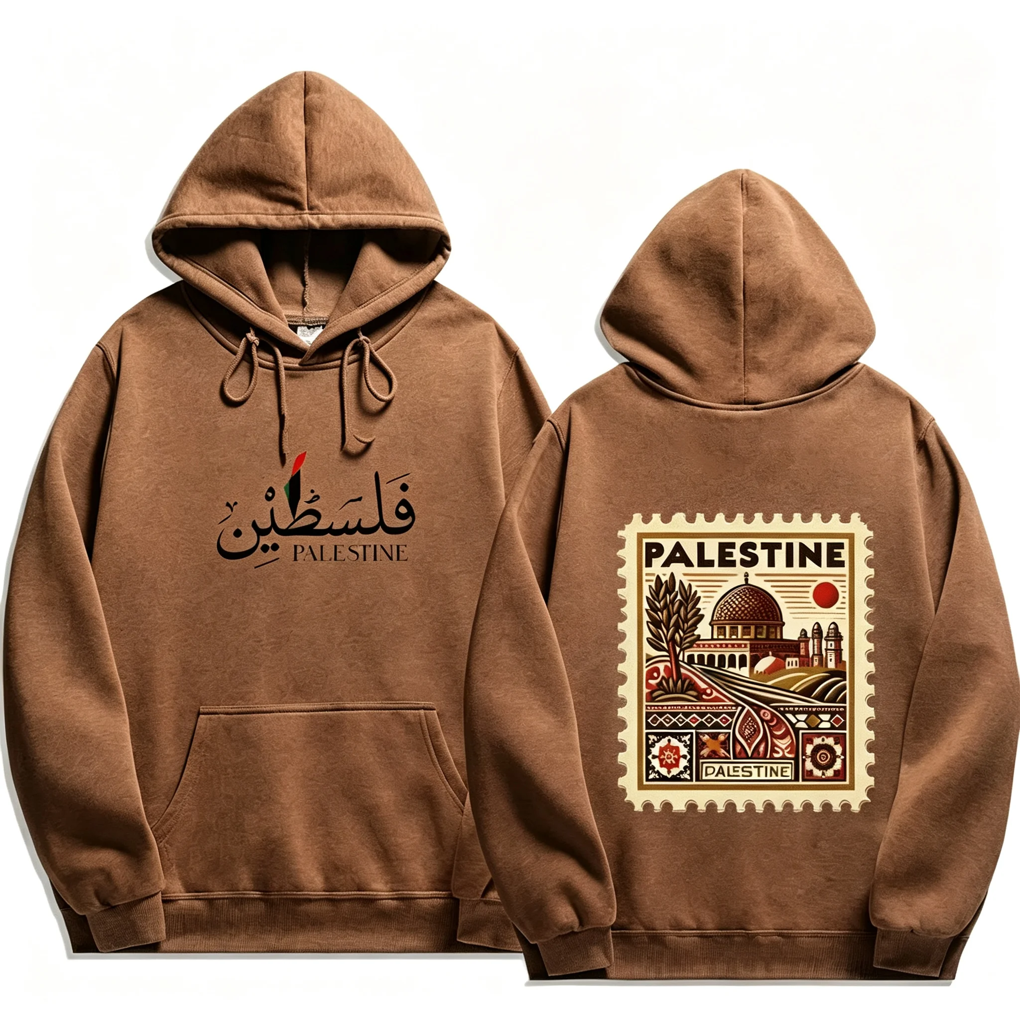 2026 Unisex Vintage Palästina Grafik-Hoodie Herbst Winter Lässiger Pullover Sweatshirt Harajuku Ästhetik Retro Streetwear Locker Geschnitten – Detail 21