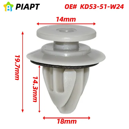 20 piezas OE # KD53-51-W24 Clips de retención de moldura de arco de rueda para Mazda CX-3 CX-5 CX-9