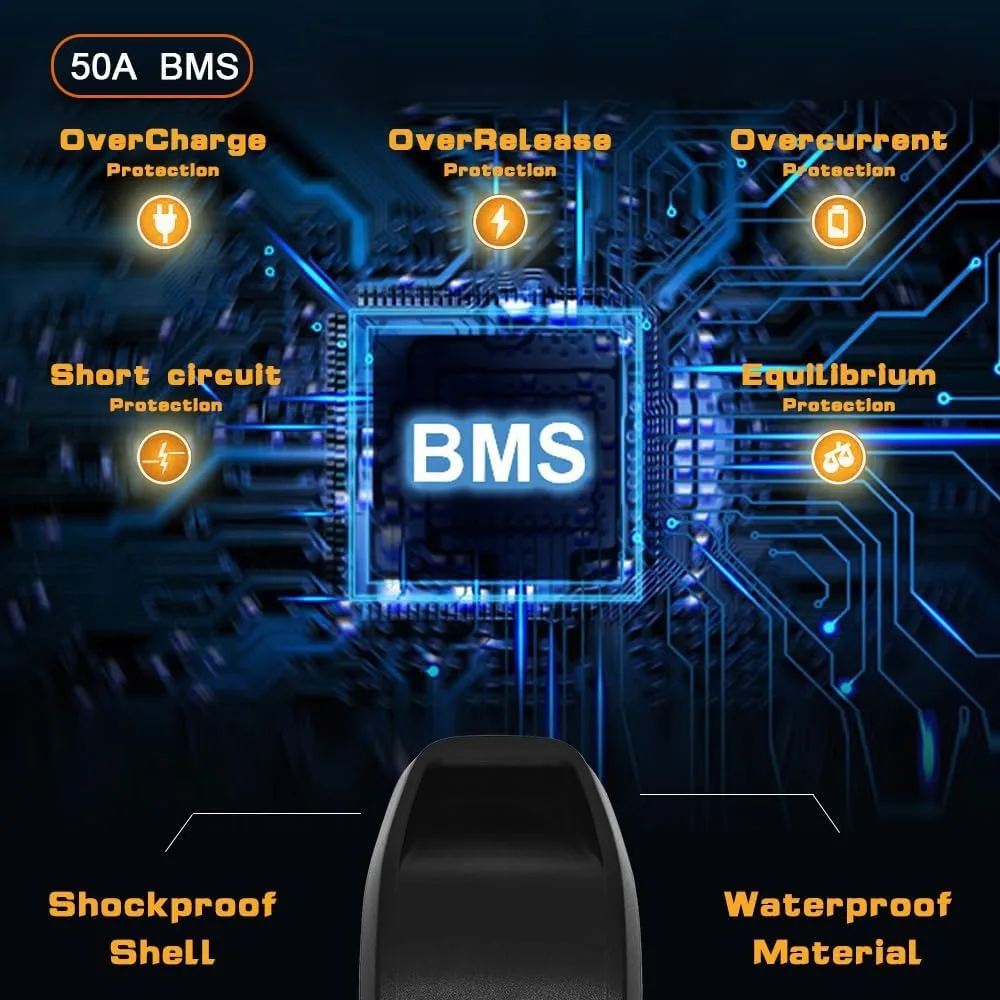 بطارية ليثيوم للدراجة الكهربائية 23AH، بطارية دراجة كهربائية قابلة للإزالة مع شاحن 3A، حزمة بطارية دراجة كهربائية 48 فولت مع مقاومة للماء