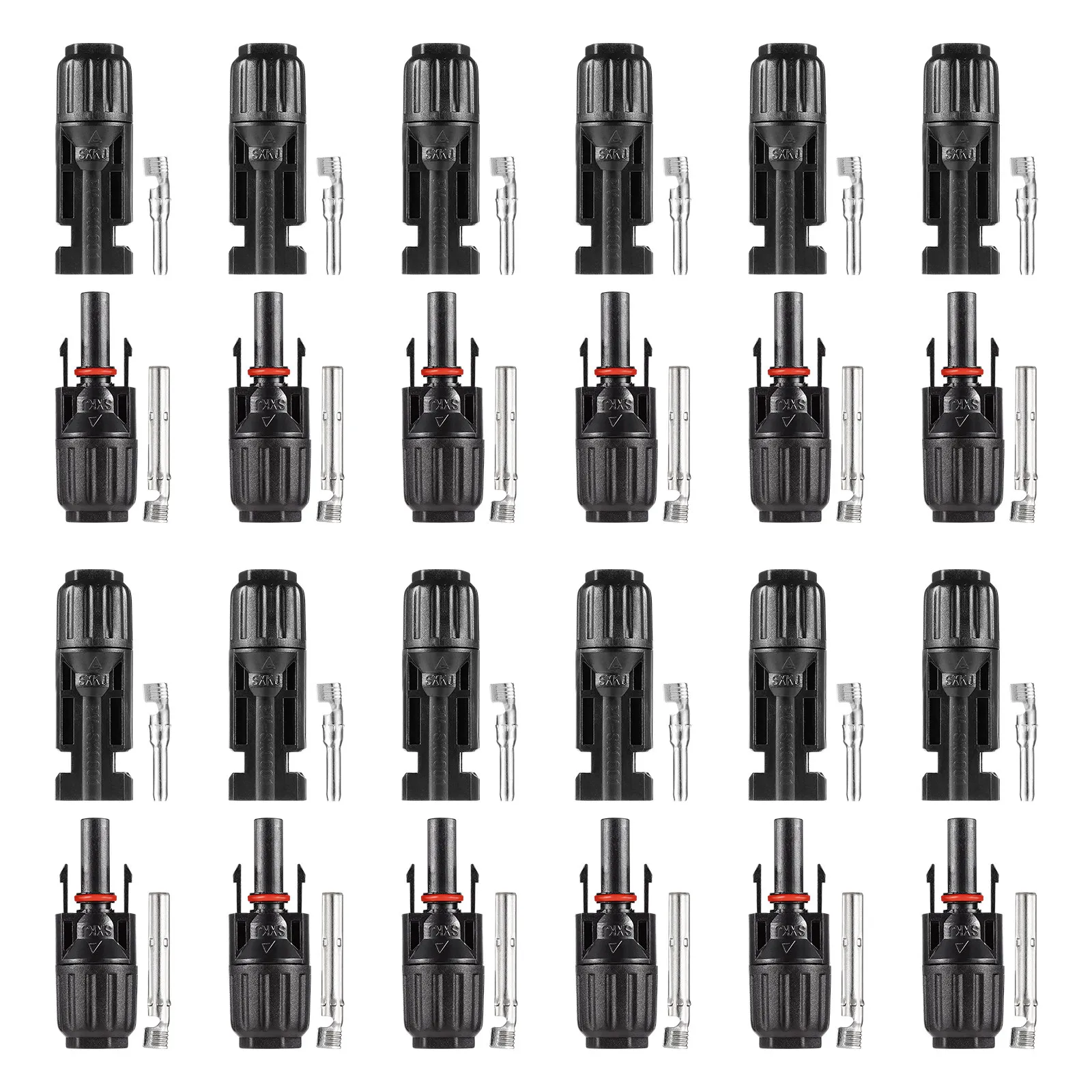 20Pairs Solar Panel Connectors Easy Install Quick Connect Disconnect Connectors Compatible with Mc4 Solar Panel Wire