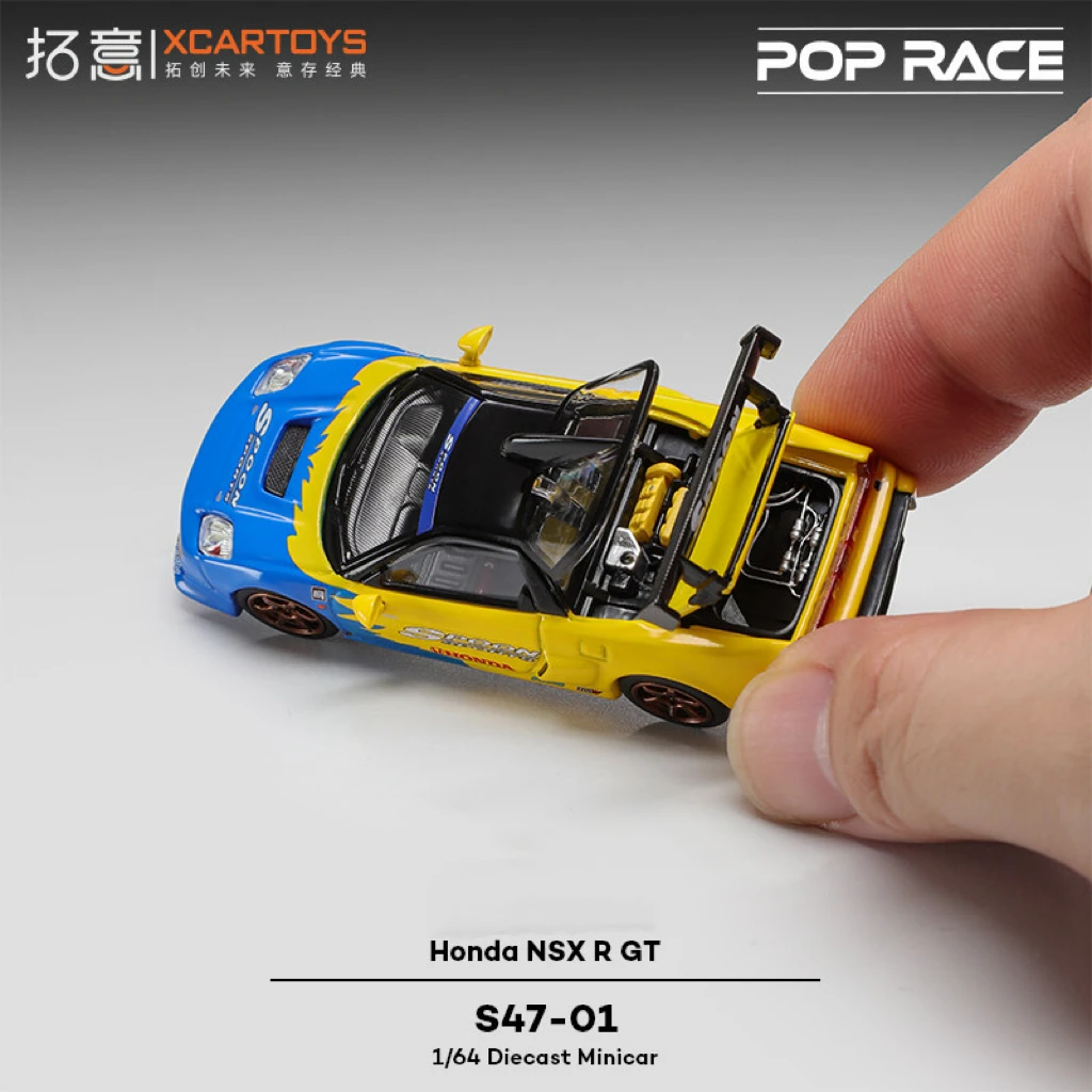 Modelo Colecionável de Supercarro Honda NSX R GT Spoon Racing em Liga 1/64 da Tuoyi POPRACE