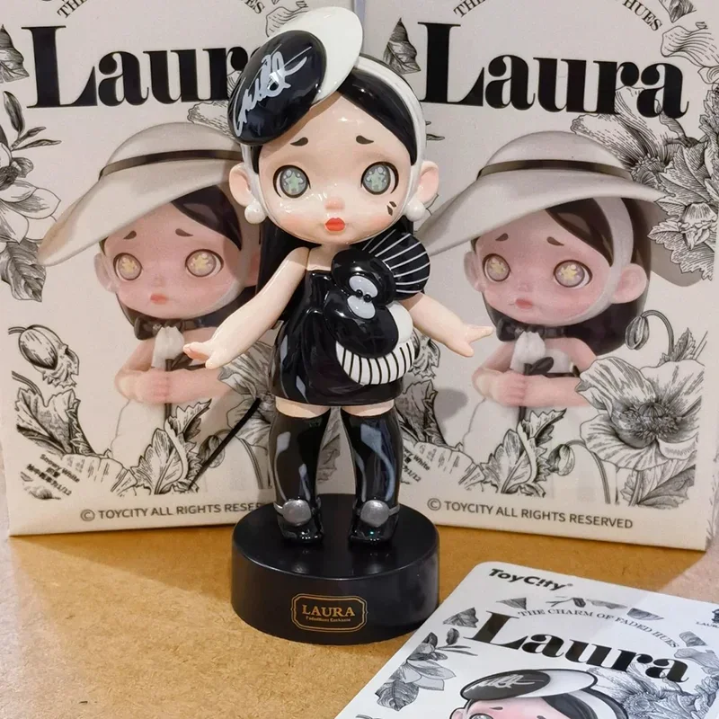 لورا سحر الصفائح الباهتة سلسلة صندوق أعمى لطيف أنيمي الشكل تحصيل نموذج دمية سطح المكتب الحلي الكبار لعبة أطفال هدية