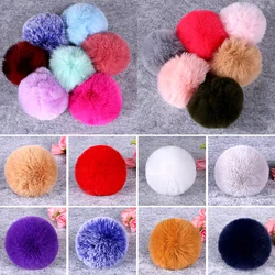 12cm pompon ze sztucznego futra sztuczne futro z lisów czapki ręcznie robiony duży włochata piłka kapelusz lis naturalny czapka z pomponem do włosów DIY akcesoria odzieżowe