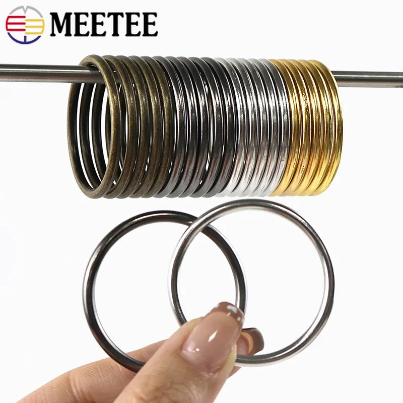 

10/20Pcs 20-50mm O Ring Metal Buckles Bag Strap Connector Keychain Carabiner Clip Leather Crafts Loop Clasp Hardware Accessories