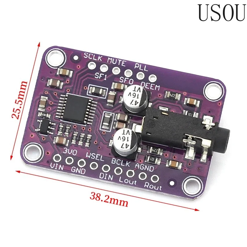 DAC Module 1334 UDA1334A I2S DAC Audio Stereo Decoder Module Board 3.3V - 5V