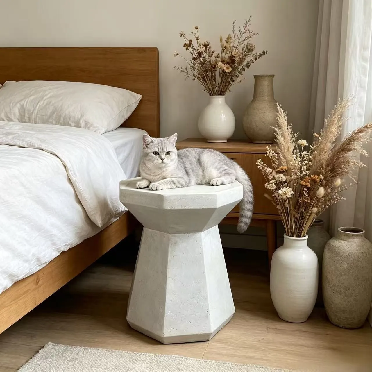 Nordic designer creative small side few B & B cream wind cafe side few small round table small coffee