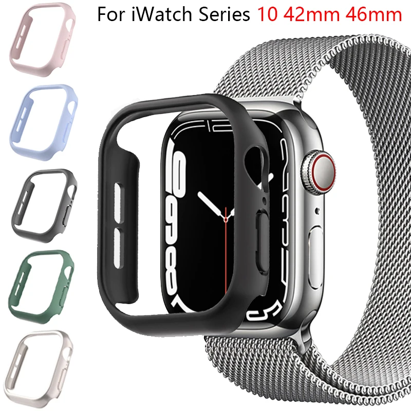 Matte Hard PC Cover for Apple Watch 10 42/46mm Protective Bumper Hard PC Frame Protector Case for iwatch Series 10 46MM 42MM