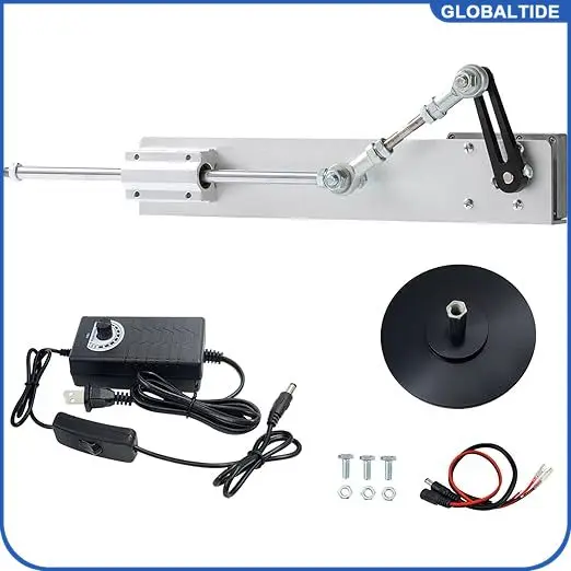 Electric Telescopic Linear Actuator Mini 0-24V DC Reciprocating Mechanism Motor 30-400RPM 45mm Stroke Telescopic Linear Actuator