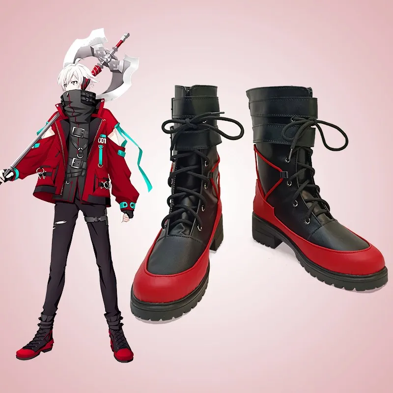 

IDOLiSH7 Kujo Tenn Boots PU Leather Shoes Men Halloween Carnival Custom Made Boots