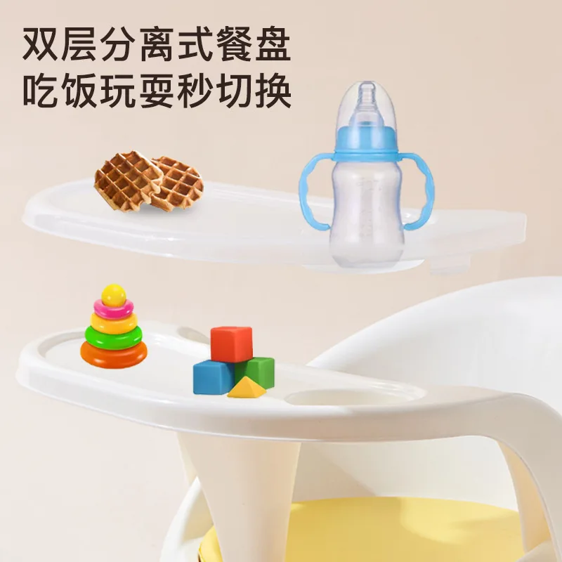 Silla de comedor para bebé, silla de llamada para bebé, plato de cena extraíble multifuncional, taburete para niños, asiento con respaldo