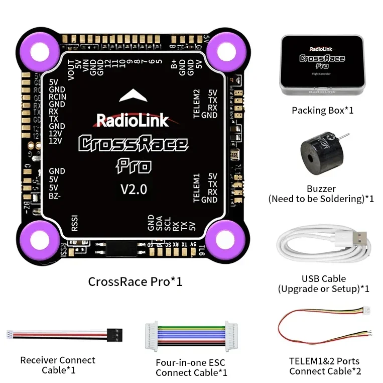 2026 Radiolink CrossRace Pro High Speed at PosHold Flight Controller OSD Integrated for Axis Multirotor Long Range RC FPV Racing