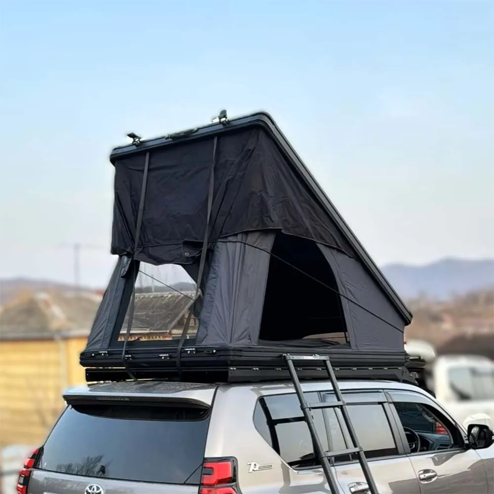 Wildgo 2-3 People Camping Roof Tent Waterproof Travel Hard Aluminum Roof Tent with USB Interface