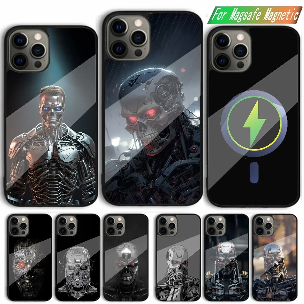 Movie The-T-Terminator Phone Case For iPhone 15,14,13,12,11,Plus,Pro,Max Mini Magsafe Magnetic Wireless Charging