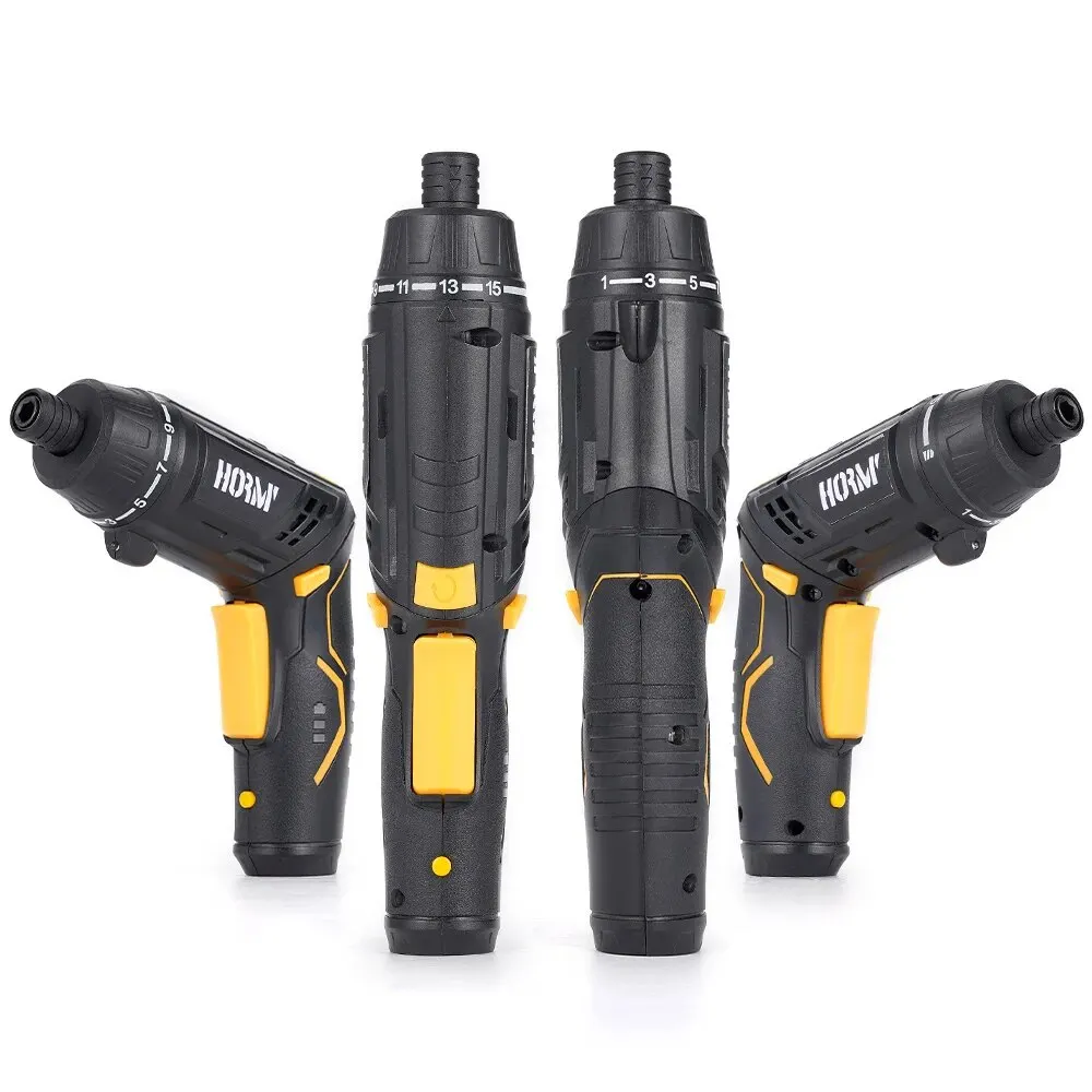 Hormy 3.6v Cordless Screwdriver DIY Repair Mini Multifunction Flashlight Power Tools Set 2.0Ah Battery Household Electric Drill