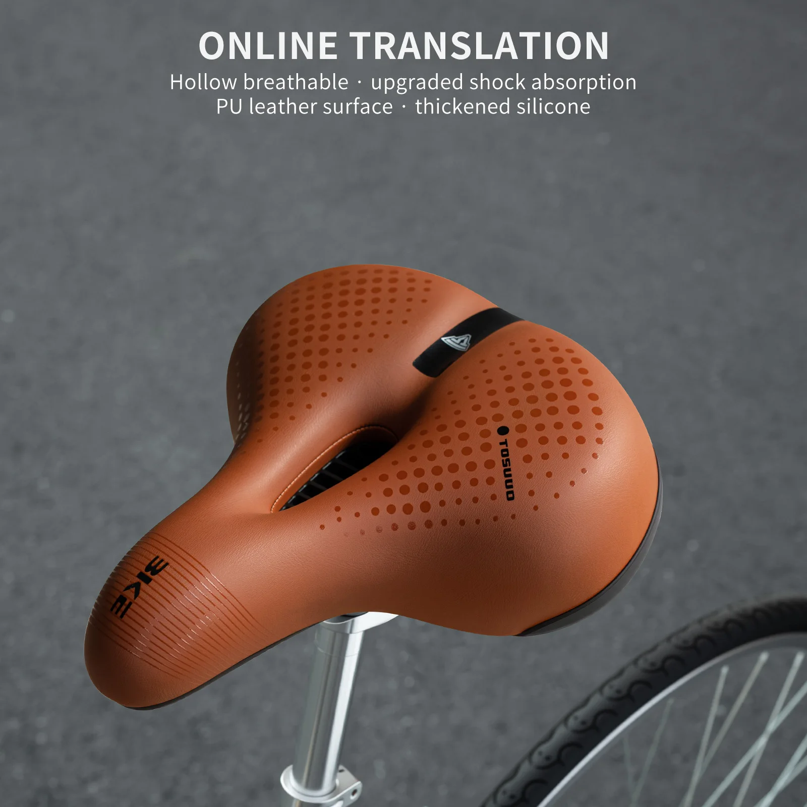 TOSUOD Fahrradsitz, atmungsaktiv, weich und bequem, Fahrradsattel, Stoßdämpfung, Mountainbike-Sitz, Fahrradzubehör – Detail 10