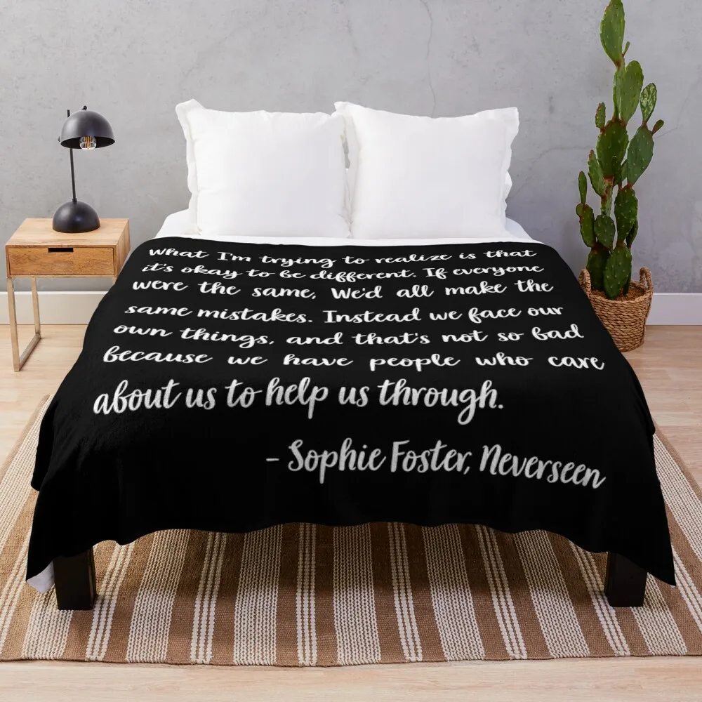 

Sophie Foster Quote Throw Blanket Beach valentine gift ideas Blankets