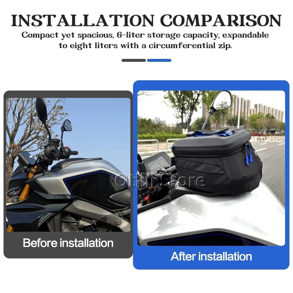 Motorcycle Tank Bag for YAMAHA MT-09 MT09 MT 09 SP 2024 2025 2026 Waterproof Quick Release Motorcycle Luggage 6L Bag Accessories