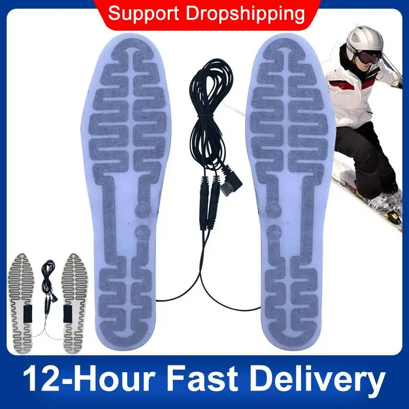 

Heated Insoles For Men Women USB Rechargeable Electric Foot Warmer Heating Insoles For Sneakers Boots Leather Shoes Comfortable