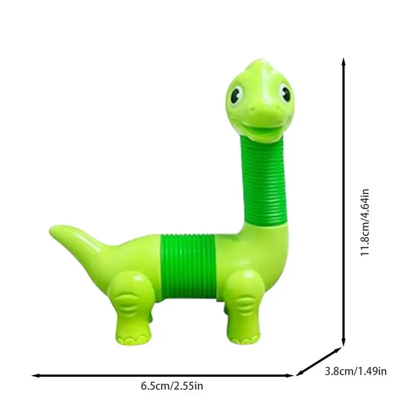 Dinosaur-Shaped Sensory Fidget Toy, Fidget sensorial telescópico, Tubos Pop, Criança brinquedos sensoriais