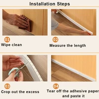 5M Door Seal Strip Self AdhesiveWindow Sealing Tape Windproof Dust Weather Strip Home Door Transparent Soundproof Sealstrip 6