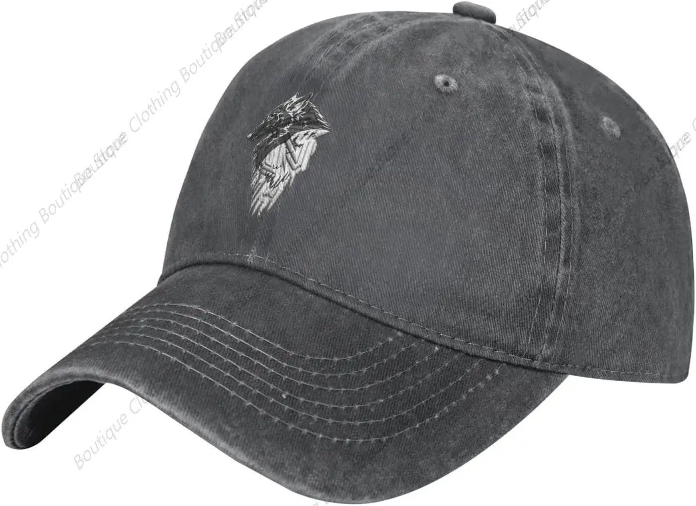 

Viking Norse Wolf Raven Hats Baseball Caps Washed Dad Trucker Denim Cowboy Hat