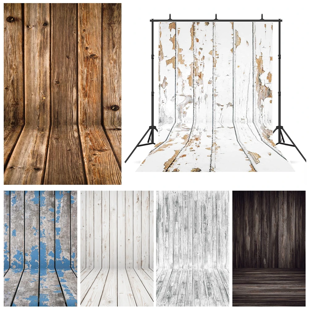 

MOON.QG White Brown Wood Floor Backdrops For Photography Board Photo Shooting Accessories Party Decorations Wallpaper Photobooth