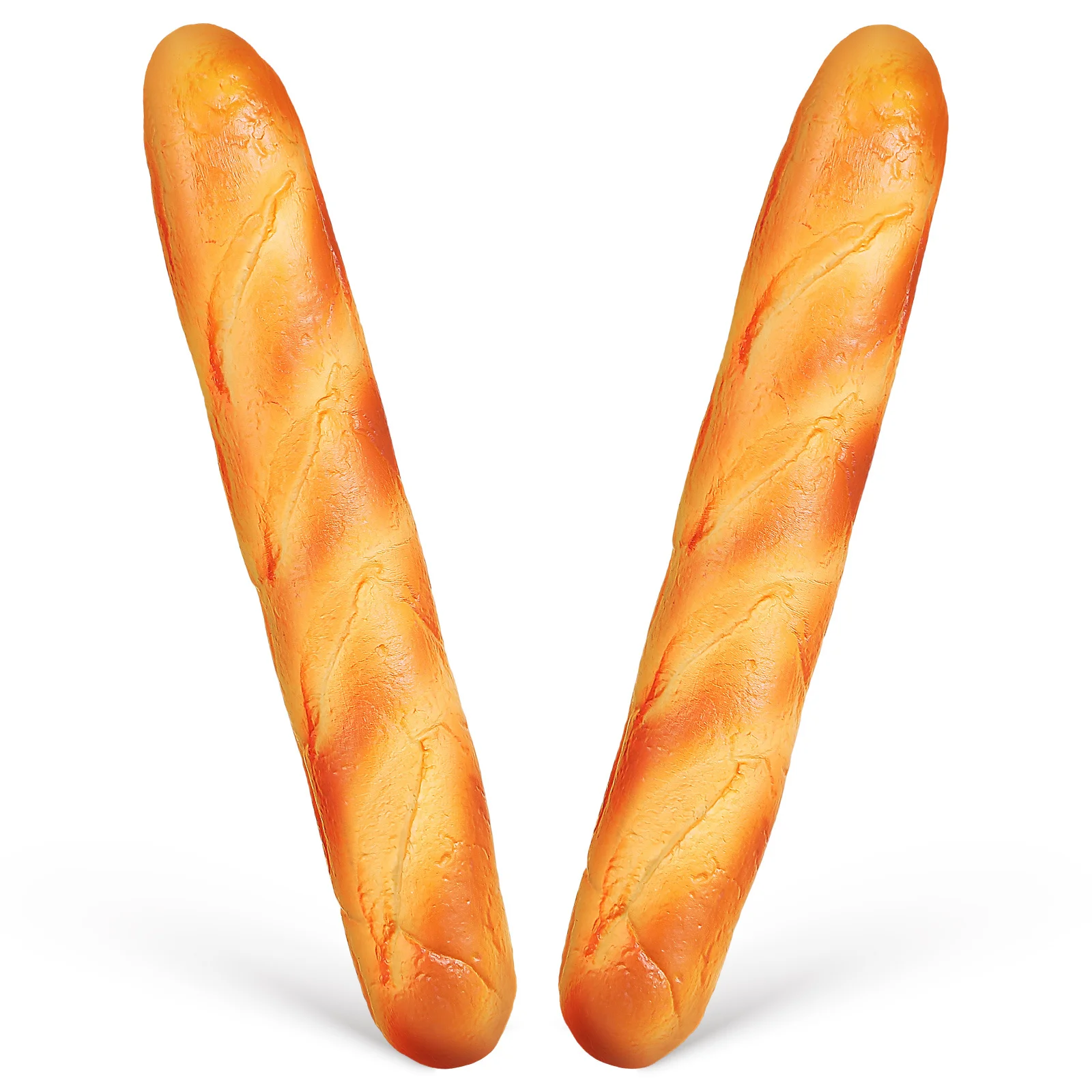 

2pcs Artificial Long French Bread Fake Food for Kitchen Pretend Play Realistic Food Props Decoration Bakery Simulation Model