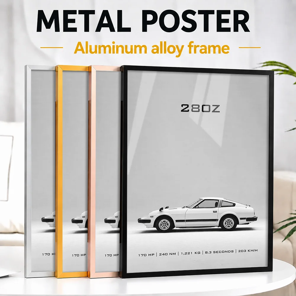 Japan 280Z Car Framed Aluminum Metal Poster Customized Photo Luxury Machine Style Wall Art For Man Cave Premium Collector Gift