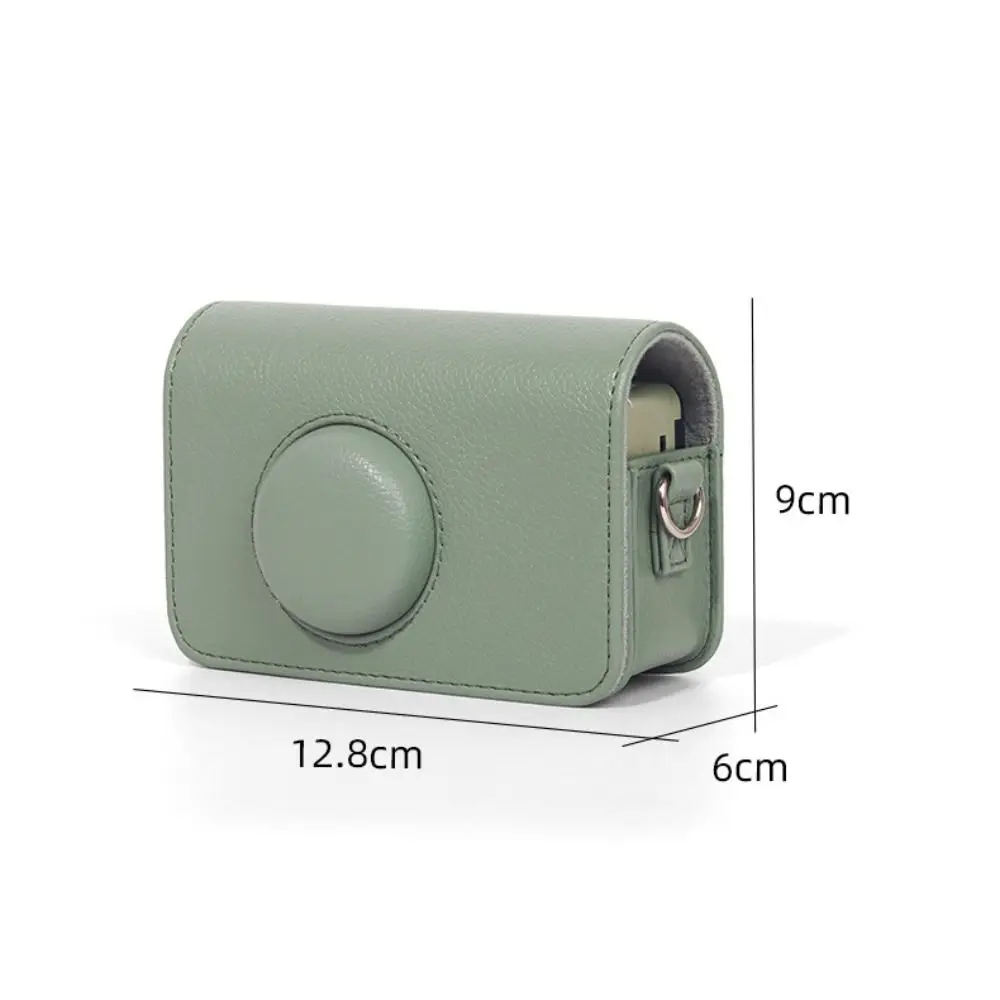 PU Leather Camera Bag with Shoulder Strap Solid Color Storage Bag Anti-Scratch Shockproof for KODAK EKTAR H35/F501/F9