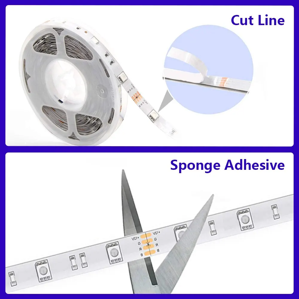 LED Room Lights Color RGB Tpae Bluetooth LED Strip Bedroom Decoration LED 5050 5m 10m 15m 20m 30m TV LED Backlight for Christmas