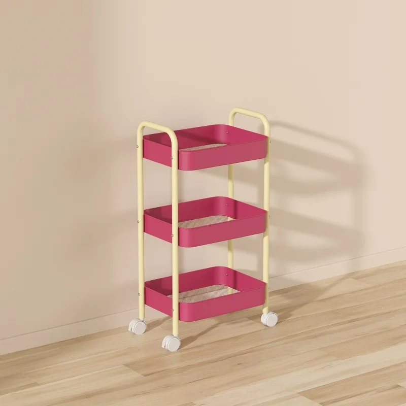 Kitchen rack trolley floor-to-ceiling household removable multi-layer shelves
