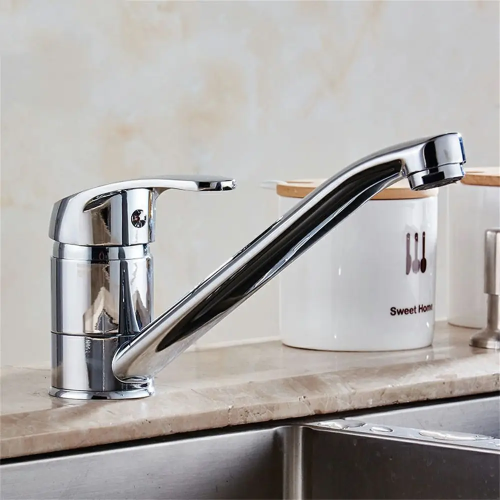 

Моноблочный водяной клапан, украшение, однорычажный хромированный кран, поворотный излив, кухонный смеситель, кран для раковины