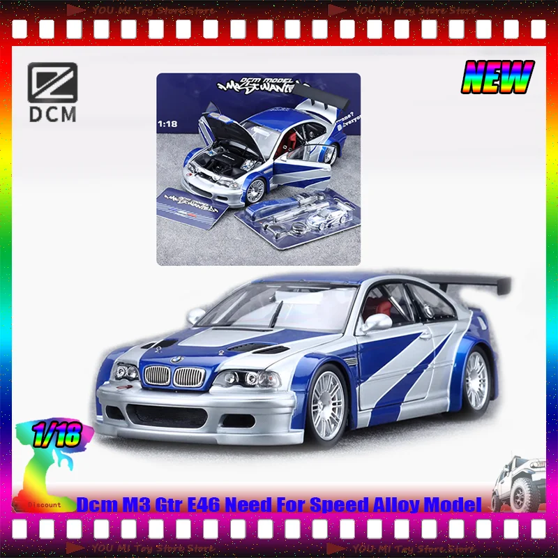 

New In Stock Dcm 1:18 M3 Gtr E46 Need For Speed Simulation Alloy Miniature Die-Casting Car Model Customized Collectible Toy Gift