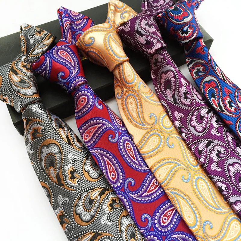 

Polyester 8cm Paisley Neckties Trendy Men's Tie Fashion Suit Accessories